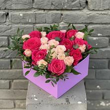 Цветочная композиция из Розы в коробке в Морках