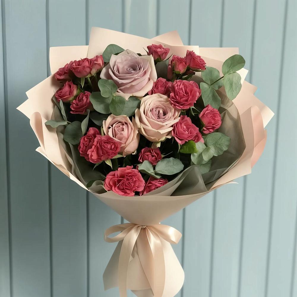 Букет цветов из: Гвоздики и Розы в Морках