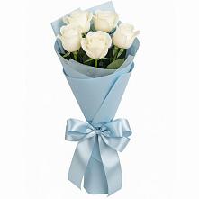 Букет 5 Белых роз Проуд в Морках