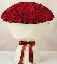 Букет 101 Красная роза Милано в Морках