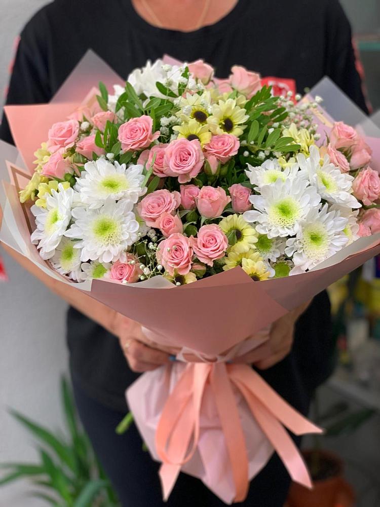 Букет цветов из: Розы и Хризантемы в Морках