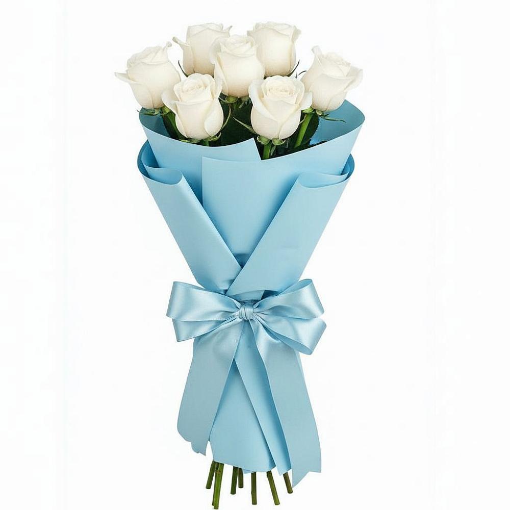 Букет 7 белых роз Проуд в Морках