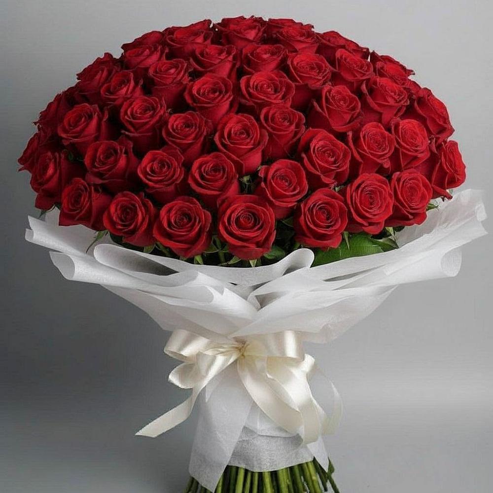 Букет 101 Красная роза Блэк Мэджик в Морках