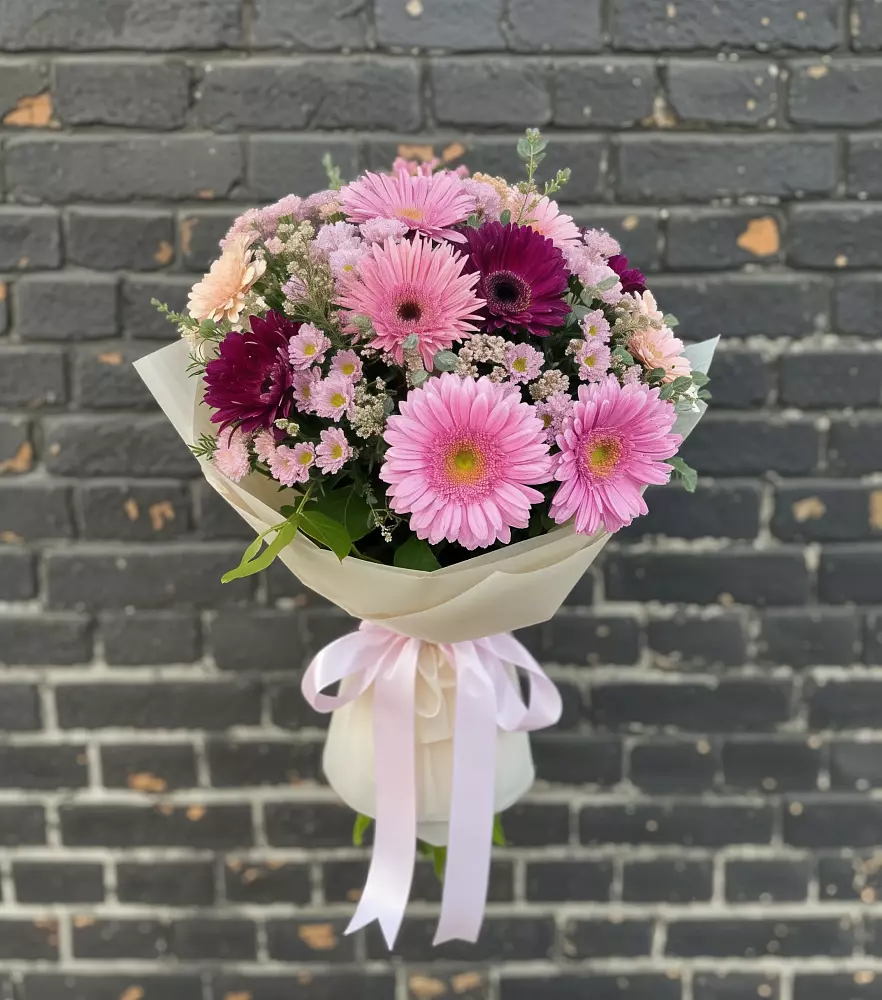 Букет цветов из: Герберы и Хризантемы в Морках