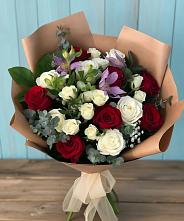 Букет цветов из:  Розы и Альстромерии в Морках