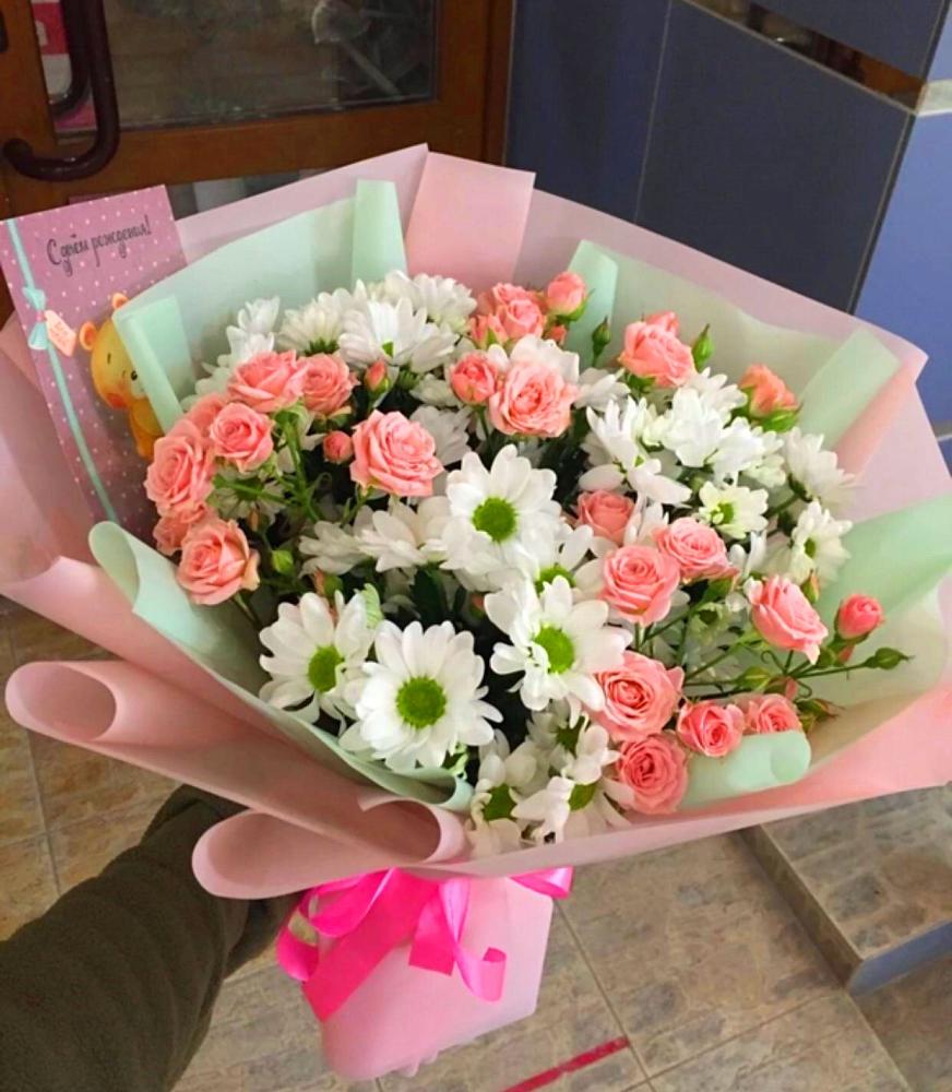 Букет цветов из: Розы и Хризантемы в Морках