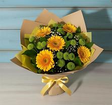Букет цветов из:  Герберы и Хризантемы в Морках