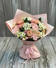 Букет цветов из:  Гвоздики, Розы и Хризантемы в Морках