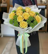 Букет цветов из:  Хризантемы и Розы #REPLACE_PRED# Морках