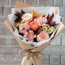 Букет цветов из:  Гвоздики, Хризантемы и Розы в Морках