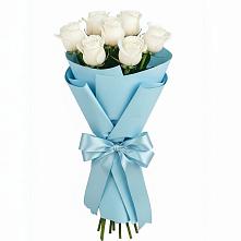 Букет 7 белых роз Проуд в Морках