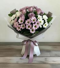 Букет цветов из:  Хризантемы и Розы в Морках