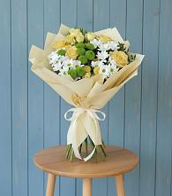 Букет цветов из:  Хризантемы и Розы в Морках