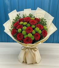 Букет цветов из:  Розы и Хризантемы #REPLACE_PRED# Морках