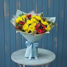 Букет цветов из:  Альстромерии и Хризантемы в Морках