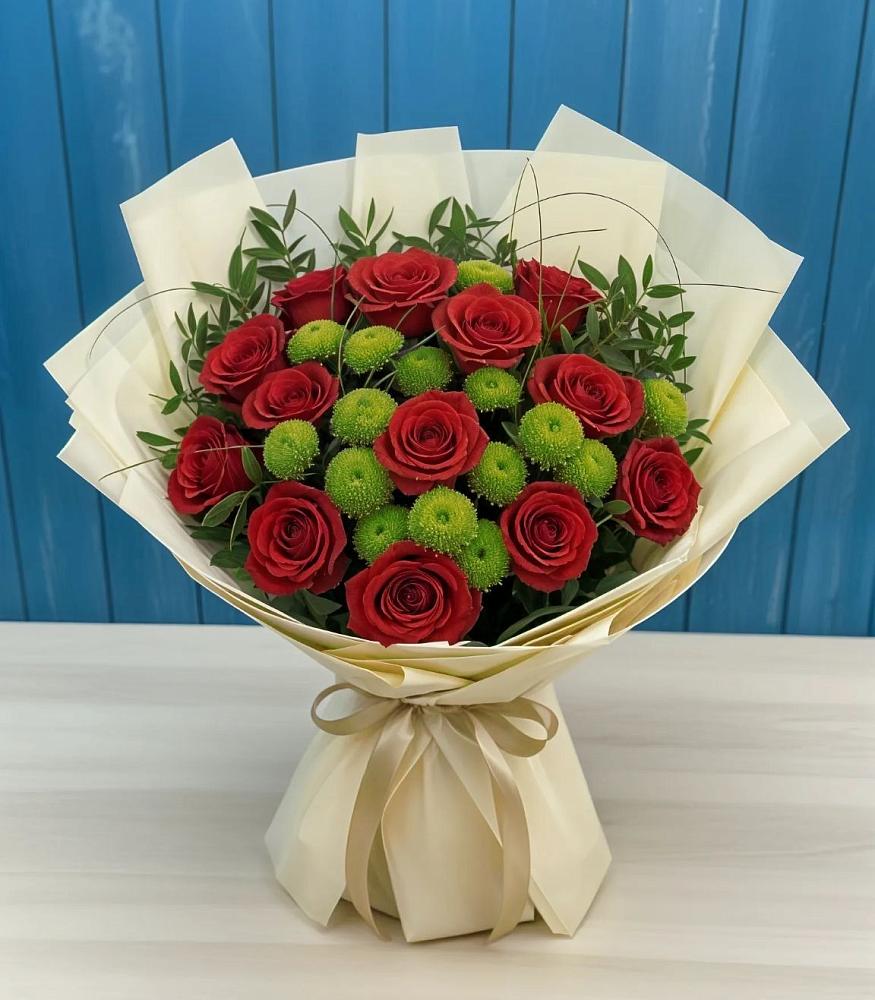 Букет цветов из: Розы и Хризантемы в Морках