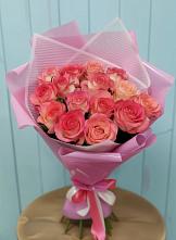 Букет 15 Розовых роз Равель #REPLACE_PRED# Морках